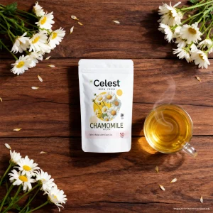 Celest Chamomile Tea – 50 Teabags | Caffeine-Free Herbal Tea