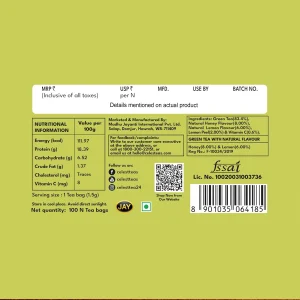 Celest Green Tea – Lemon & Honey | With Added Vitamin C | 100 Teabags