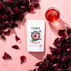 Celest Hibiscus Tea – 50 Teabags | Hibiscus Tea Loose Leaves