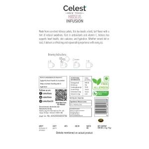 Celest Hibiscus Tea – 50 Teabags | Hibiscus Tea Loose Leaves