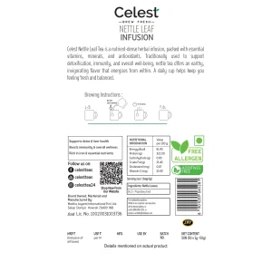 Celest Nettle Leaf Tea – 50 Pyramid Teabags | Nettle Tea