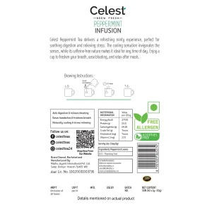 Celest Peppermint – 50 Tea Bags | Caffeine Free Peppermint Teabags