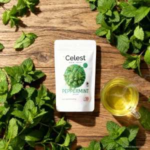 Celest Peppermint – 50 Tea Bags | Caffeine Free Peppermint Teabags