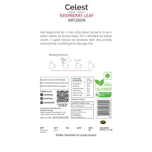 Celest Raspberry Leaf – 50 Teabags | Red Raspberry Leaf Tea