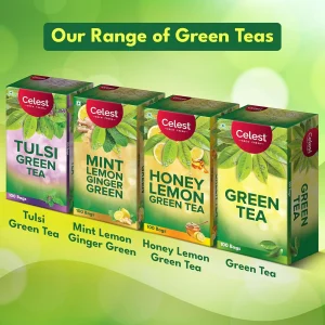 Celest Natural Green Tea 25 teabags | Pure & Non‑Bitter Green Tea Blend