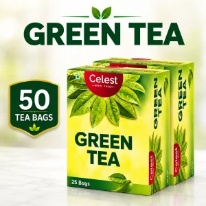 Celest Green – 25 Teabags (Pack of 2) | Green Tea for Weight Loss