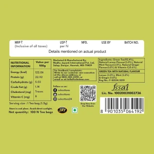 Celest Ginger Mint Lemon, 100 Teabags (Pack of 4) | Immunity Packed with Vitamin C | Green Tea